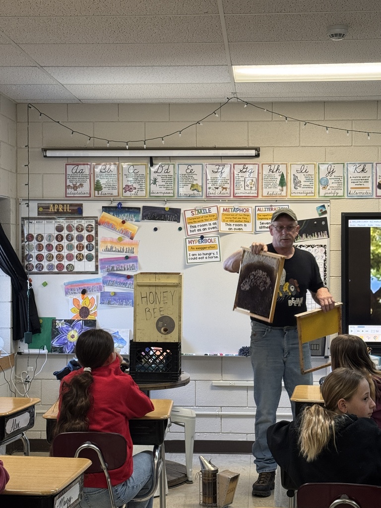 Dave Moore shared all about bees with 5th graders