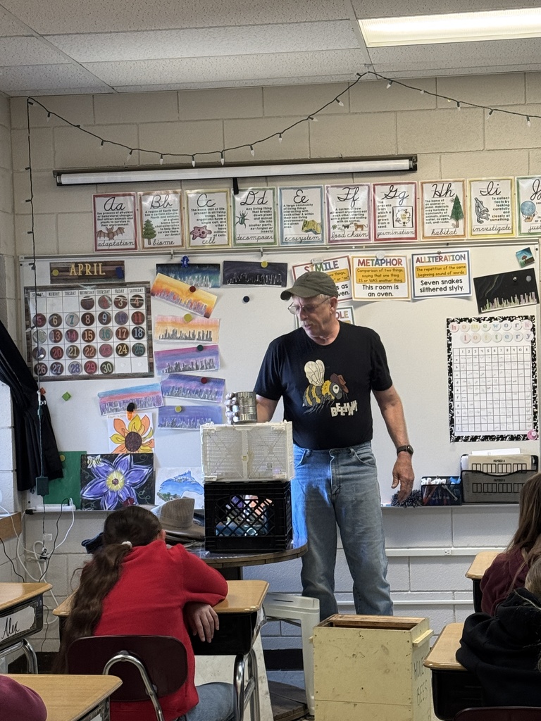 Dave Moore shared all about bees with 5th graders