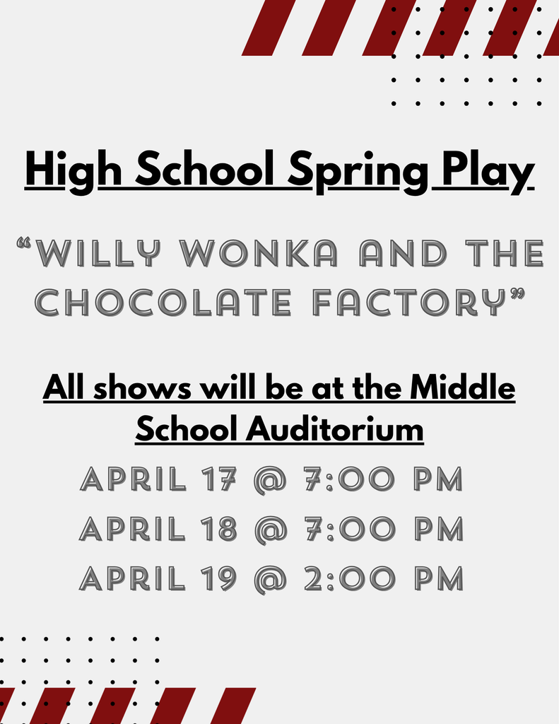 HS Spring Play. Willy Wonka and The Chocolate Factory