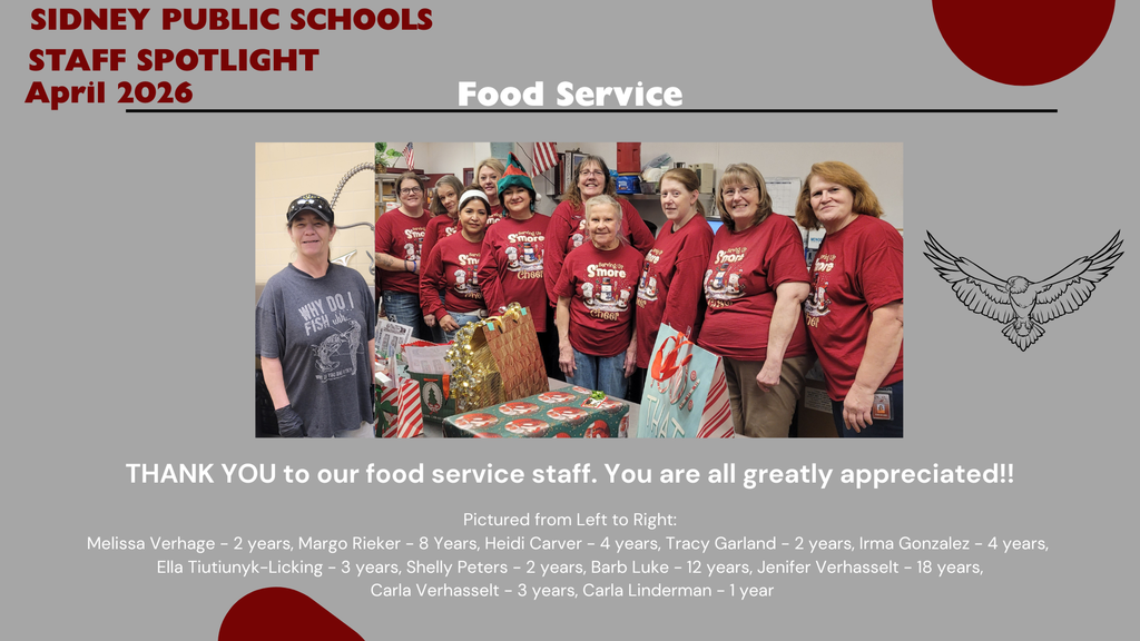 Staff Spotlight. Food service staff. April 2026