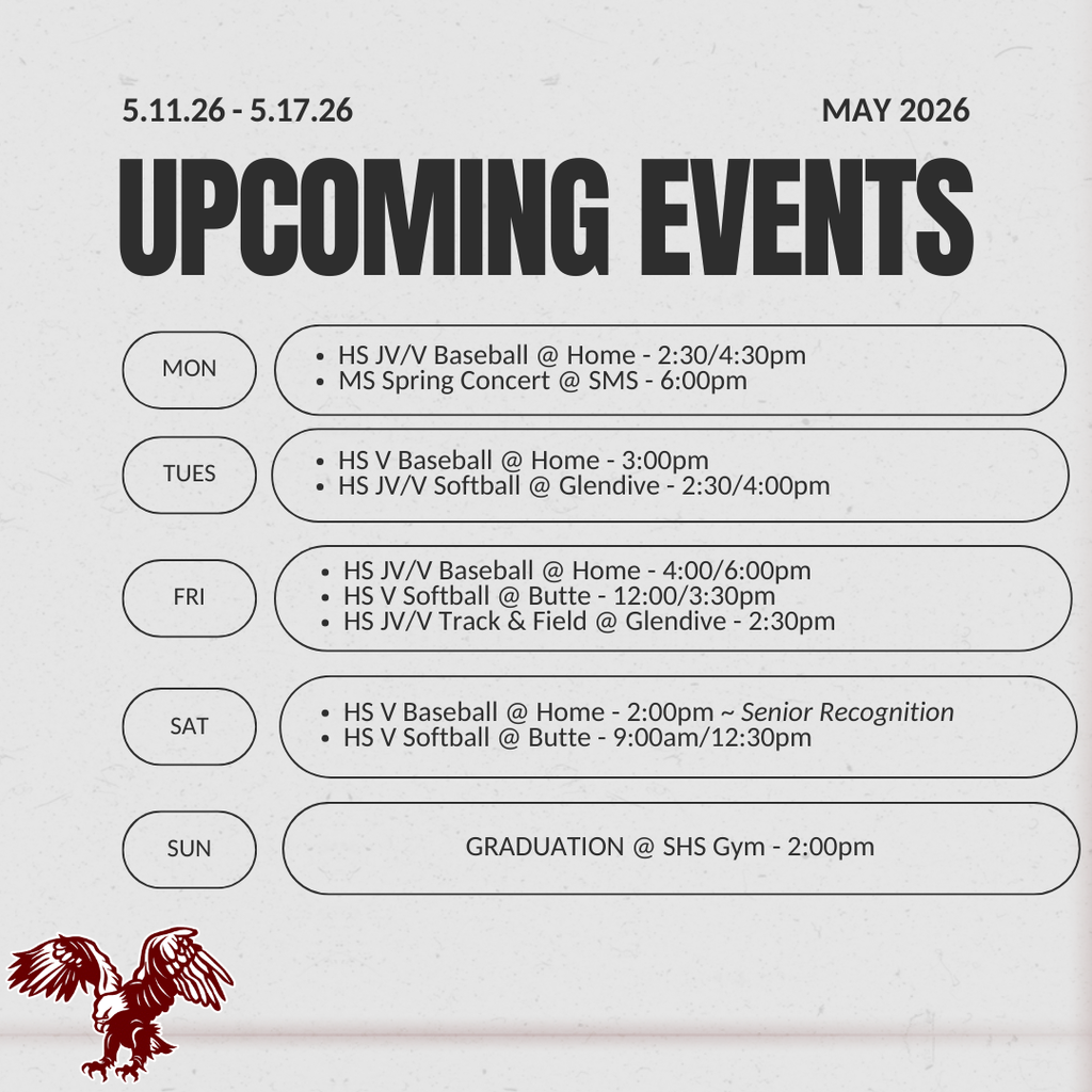 This weeks events