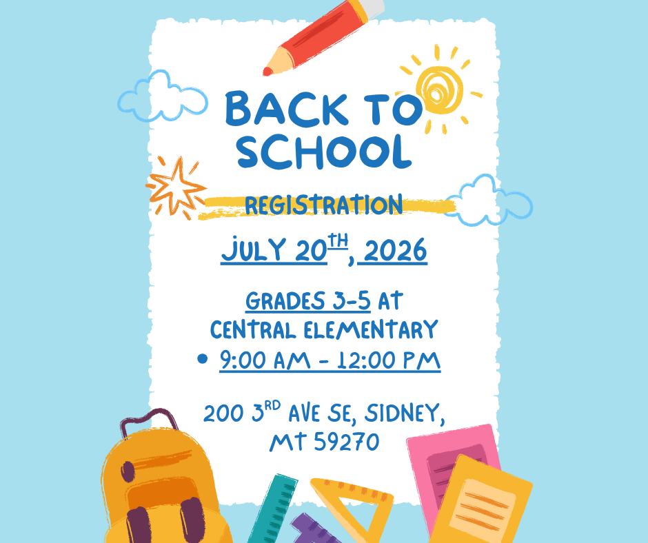 Central Elementary school will hold another registration on July 20th, 2026. It will be from 9am-12pm.