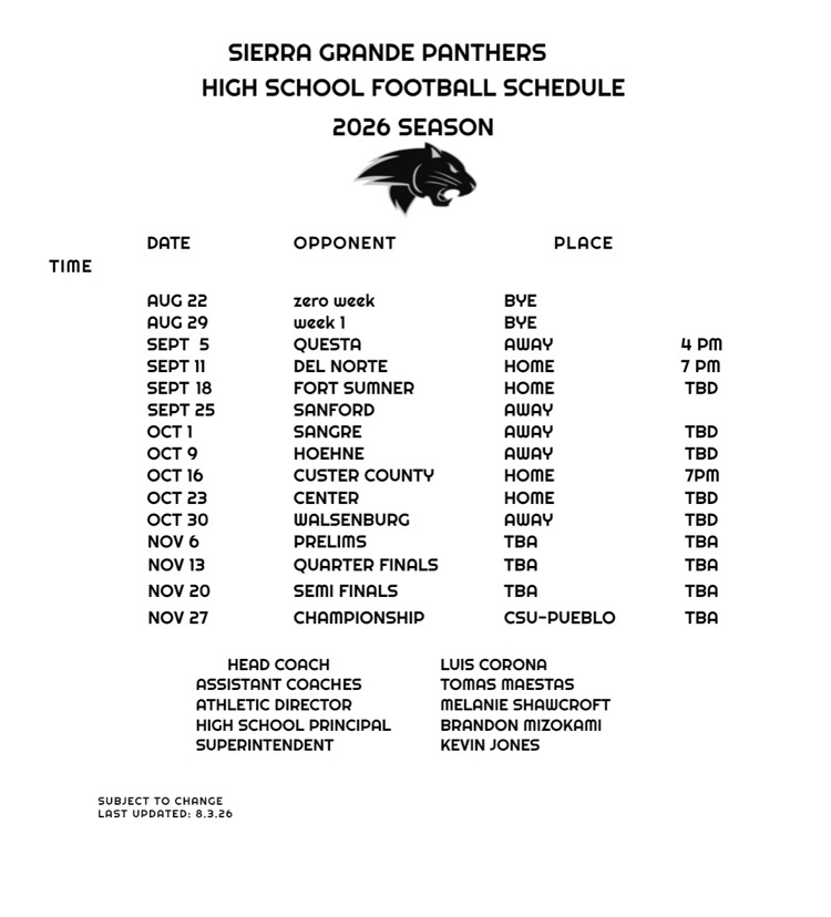 football schedule