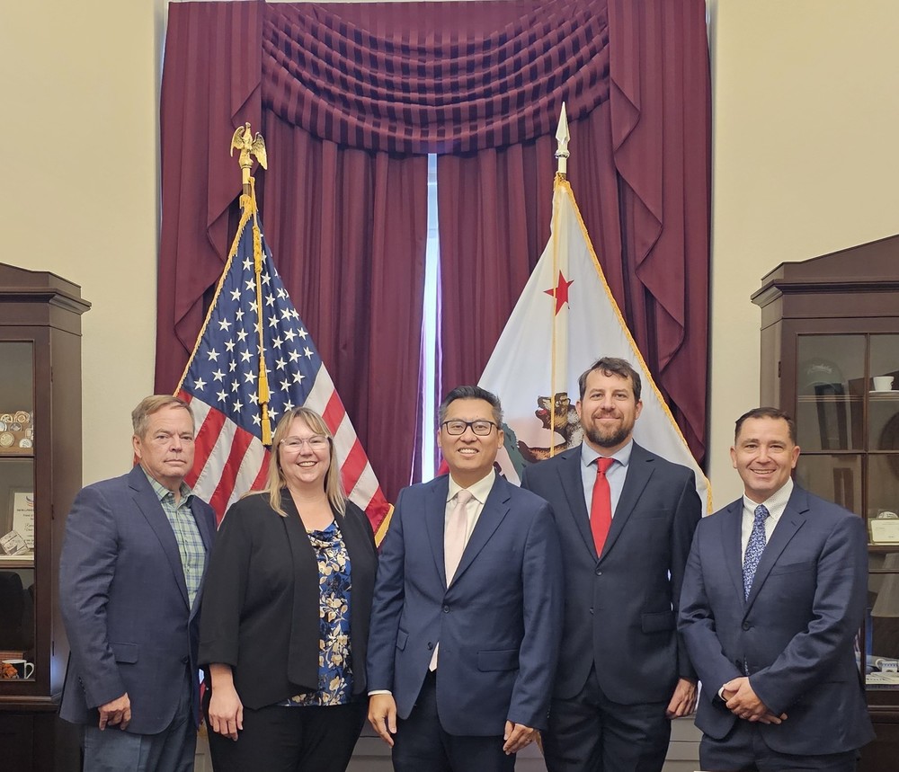 Congressman Fong with Dr. Moore and Board Member Johnson