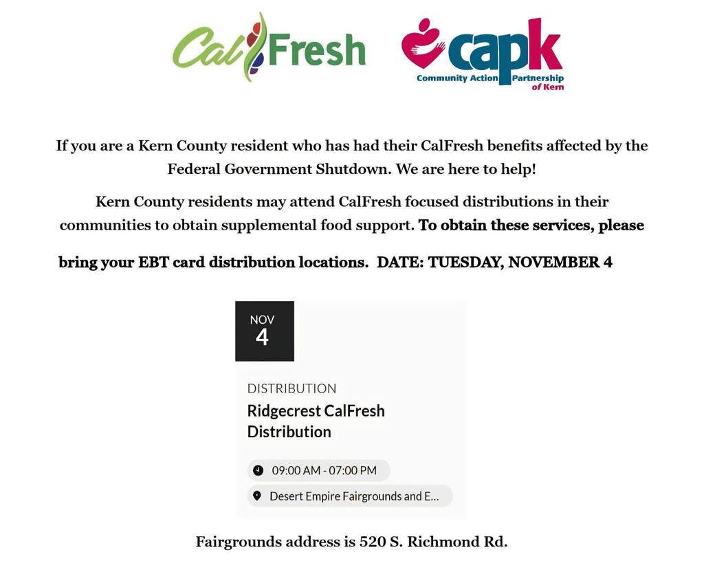 CalFresh distro Nov 4