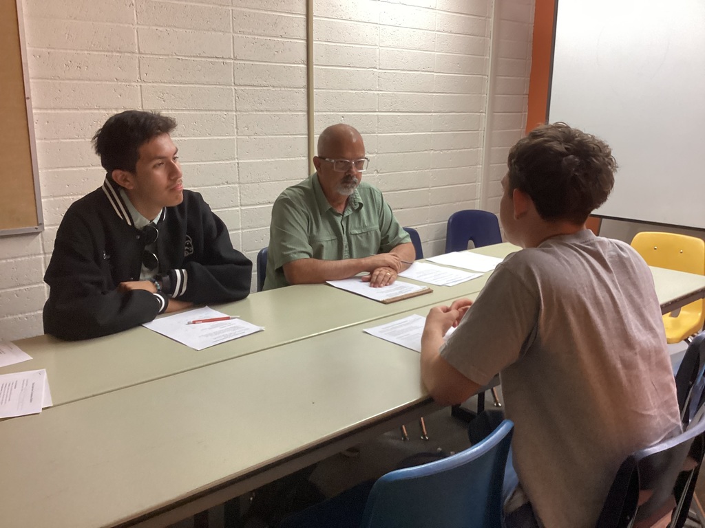Pre-Apprenticeship students during a mock interview