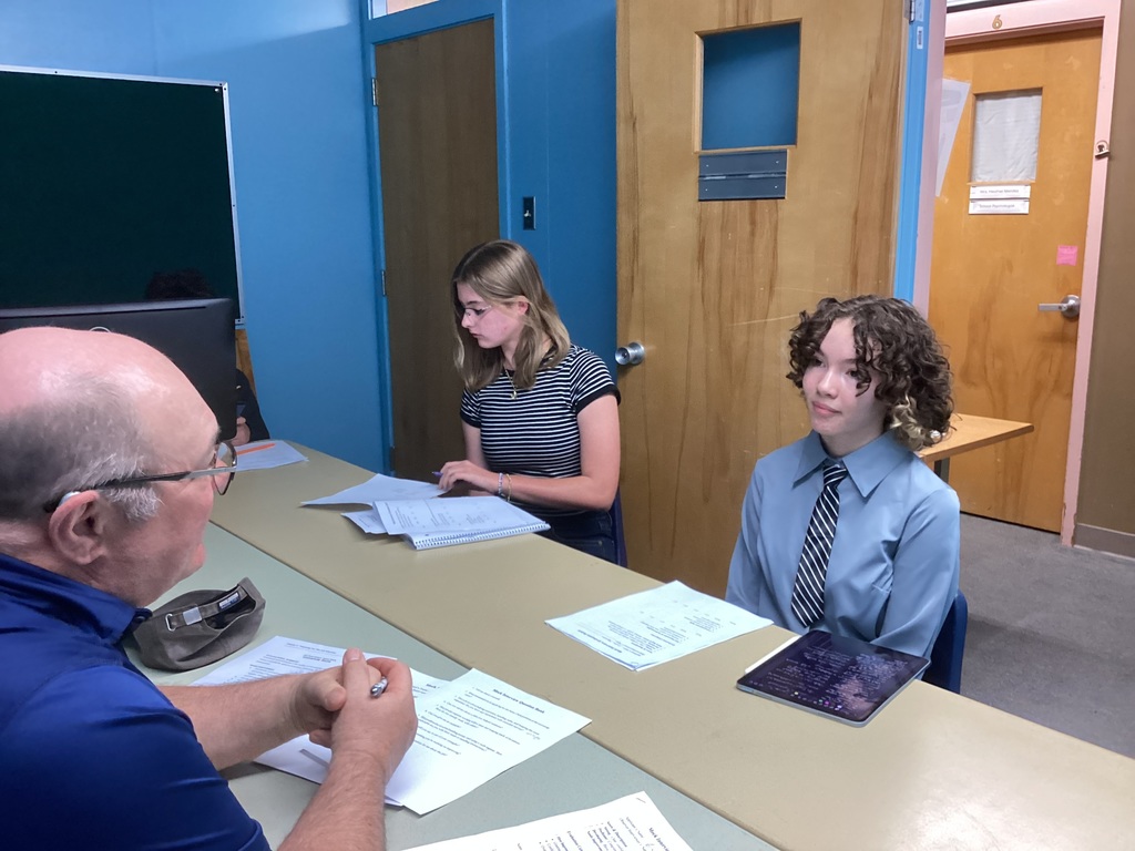 Pre-Apprenticeship students during a mock interview