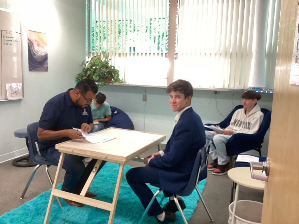 Pre-Apprenticeship students during a mock interview