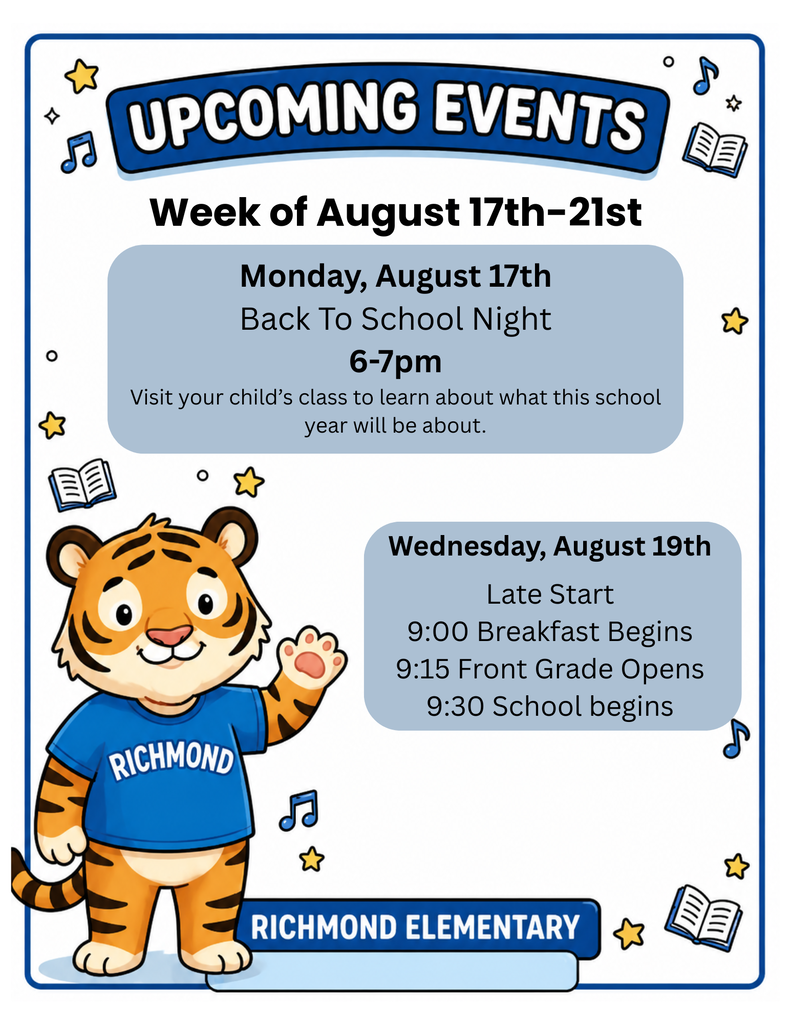 Image of a tiger with information for the week