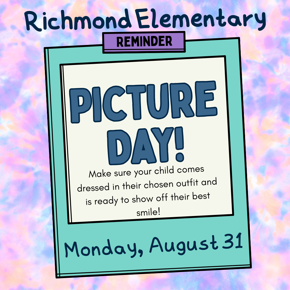Picture Day is Monday August 31st