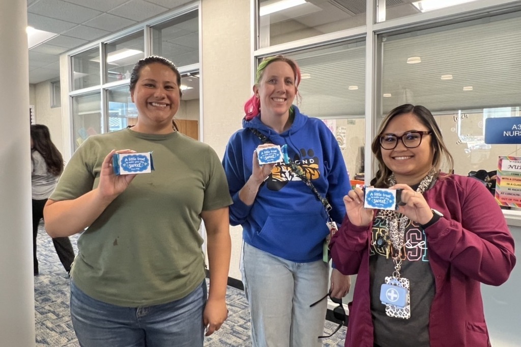 Excited Staff with their treats