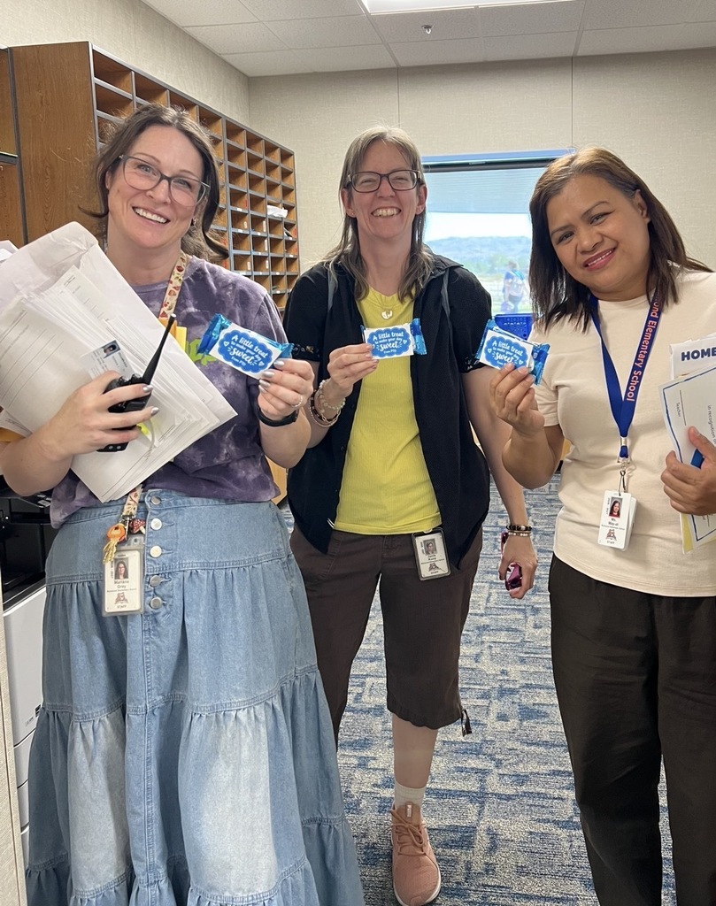 Excited Staff with their treats