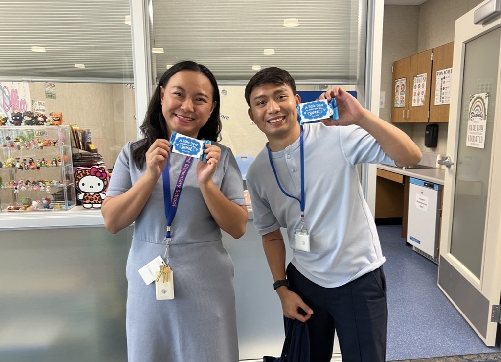 Excited Staff with their treats