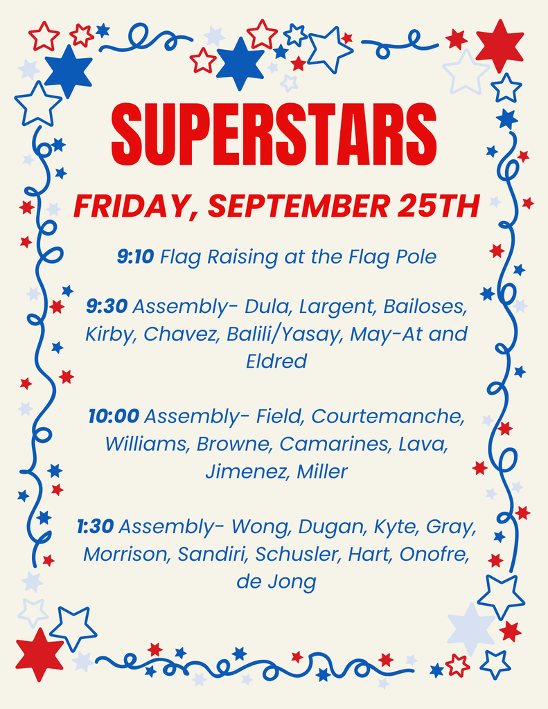 Superstar assembly schedule