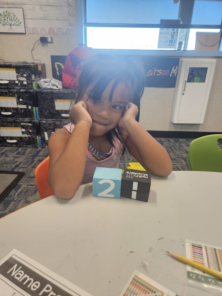Kindergarten Students use Math Stackers!