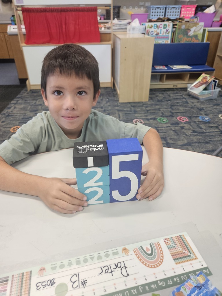 Kindergarten Students use Math Stackers!