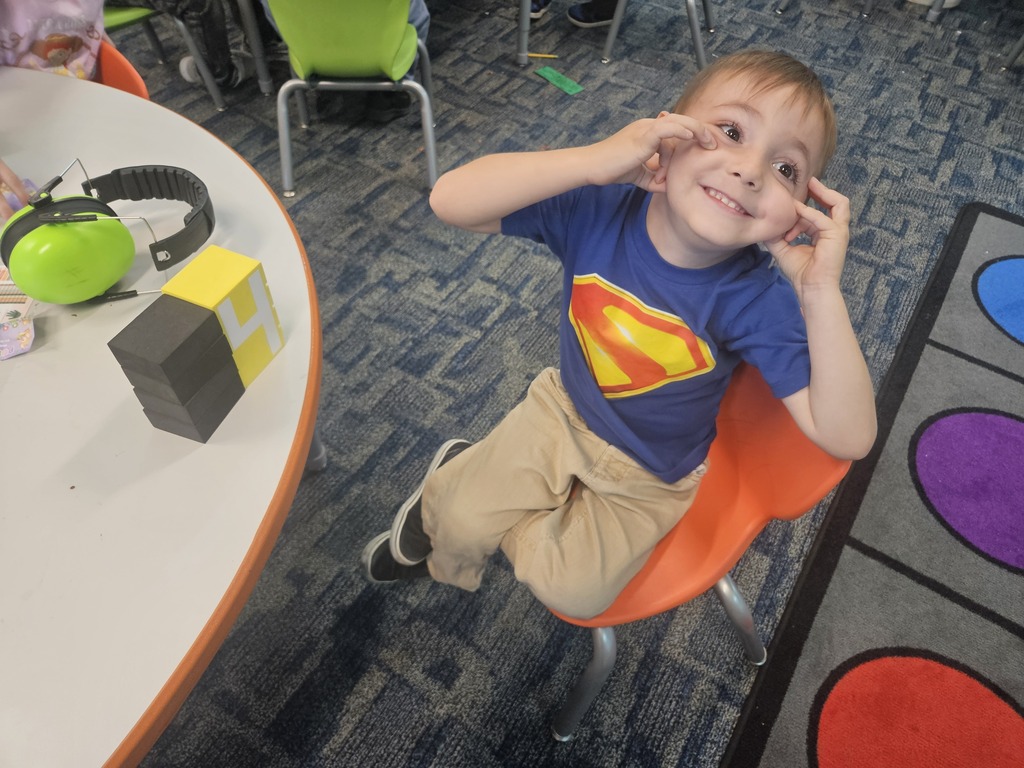 Kindergarten Students use Math Stackers!