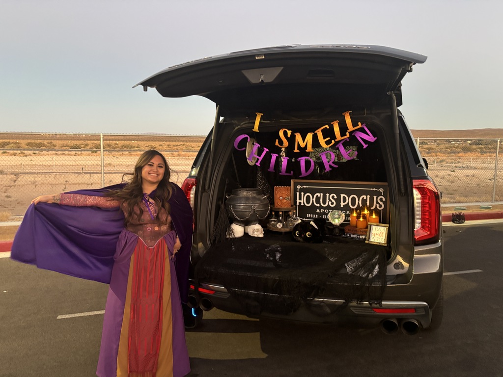 Our LVN and her awesome Hocus Pocus Car