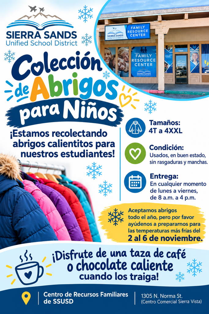 snowflakes, mug, coats, requesting winter coat donations