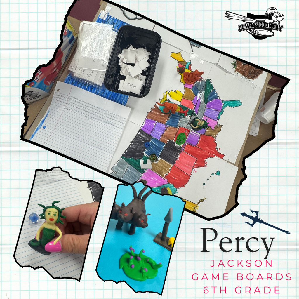 TC 6th grade creating Percy Jackson Gameboards