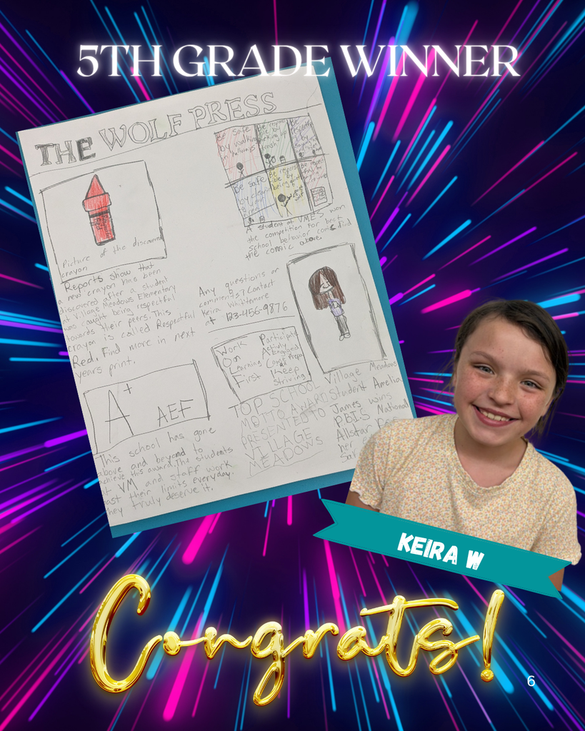 5th Grade Winner