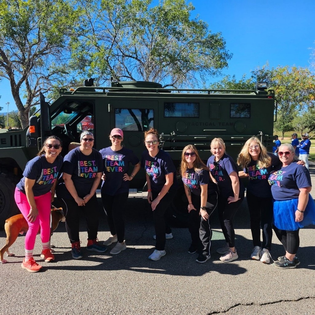 HM knows how to show up!

Mrs. Perez, teachers and staff joined the 19th Annual Bearcat Pull in support of the Special Olympics! We placed 4th in the womens division! 

Our team was called "Straight Outta Study Hall," and we were joined by Bre McDaniel (PDS Principal) and Stephanie Elson (T&C Principal) to help represent Sierra Vista Public Schools! Thank you!

Ms. Thrasher would love if everyone participated in the Polar Plunge in January! This is all to help support Special Olympians! 

Go Bolts!  