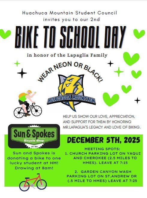 Huachuca Mountain Bike to School Day