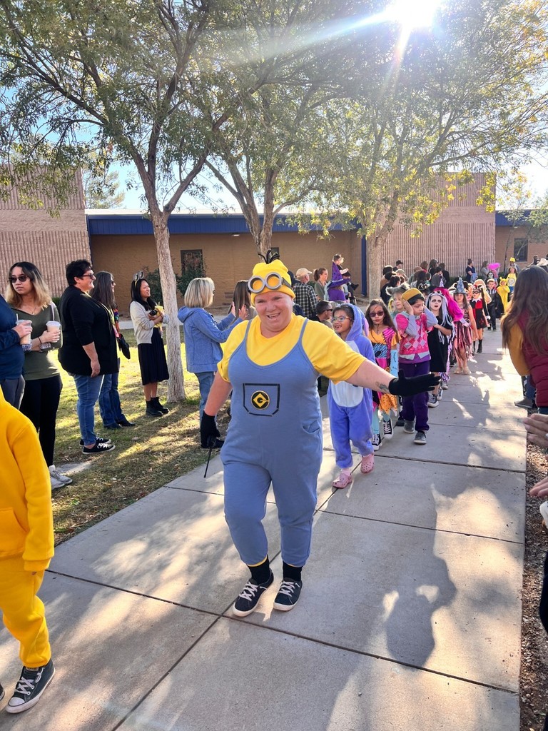 HM always ends October with a character parade! The students got to decide what the teachers were this year - for every book they read, they put in a vote between Minions, Wizard of Oz, Pumpkins or  Disney! Minions won and the teachers delivered! Here are some highlights of the day!

Go Bolts!