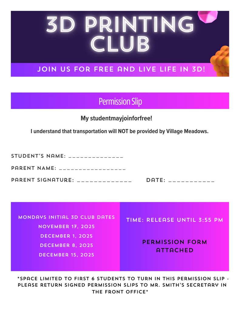 3D Printing Permission Slip