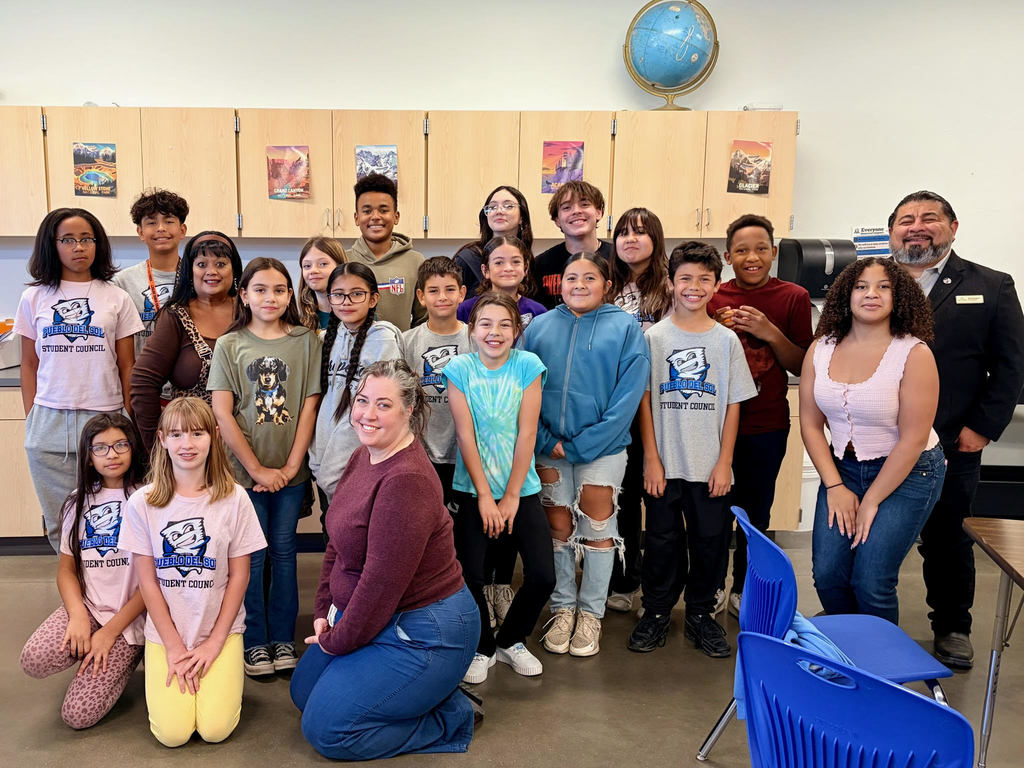 Sierra Vista City Councilman Mr. Mark Rodriguez brought energy and inspiration to Pueblo Del Sol Elementary School during his recent visit. Accompanied by members of his City Youth Council, he met with Pueblo Del Sol’s Student Council to talk about leadership and what it truly means to make a positive impact in our community. The Youth Council members shared exciting stories about their roles, the opportunities they’ve had while serving on the council, and how growing up in Sierra Vista has shaped their passion for giving back. It was an empowering and motivating experience for all the students involved
