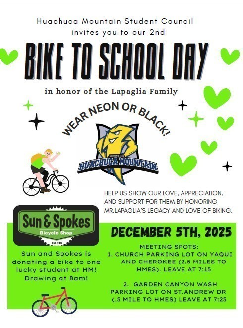 Huachuca Mountain Bike to School Day