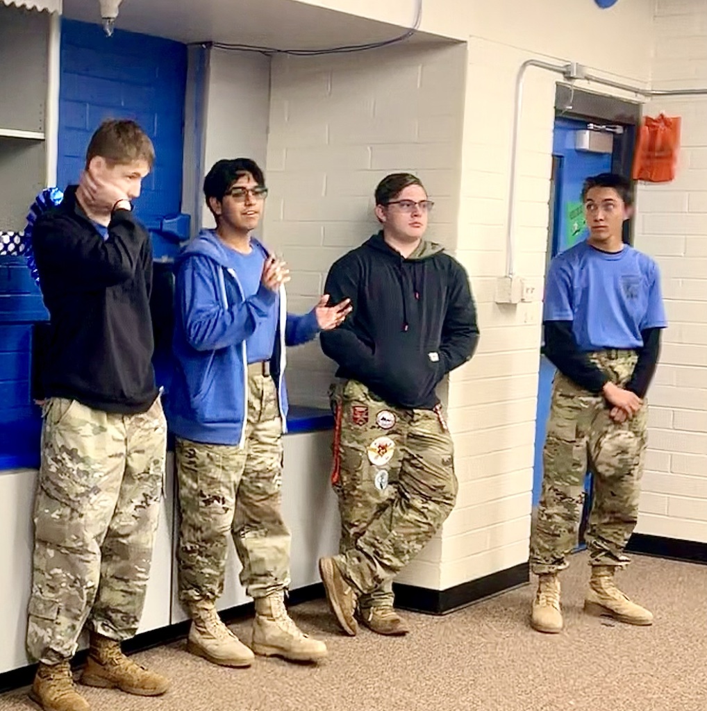 SGT. Louden brought some of Buena’s finest JROTC leaders to Pueblo Del Sol’s Student Council meeting, where they shared their roles and experiences in ROTC. One message that truly stood out was the importance of empathy when working with others. During the meeting, PDS StuCo and ROTC discussed how they will collaborate on an upcoming project for the school, and StuCo was enthusiastic about working with them. Having older students work alongside our younger students teaches the power of collaboration and shows what true leadership is all about. To end the meeting on a fun note, ROTC challenged StuCo to a friendly push-up contest, bringing lots of laughter and excitement to the room.