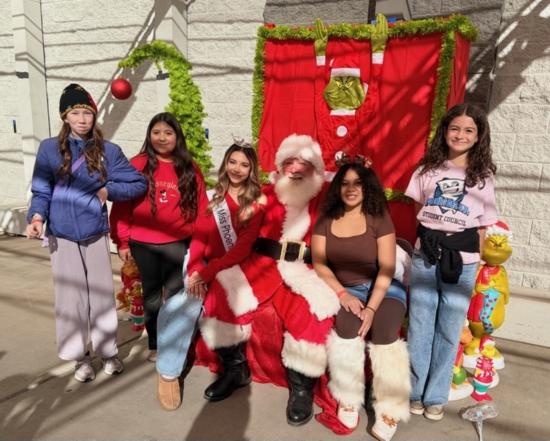 Some of the council members and Santa
