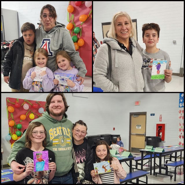 families enjoying the Art Gallery at PDS