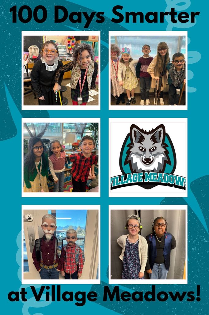 Students at Village Meadows celebrated the 100th day of school by dressing like they were 100 years old.