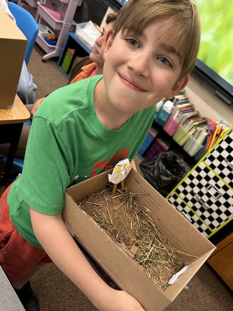 Ms. Cabrera's 5th Grade Class created dioramas for their burrowing owls. 