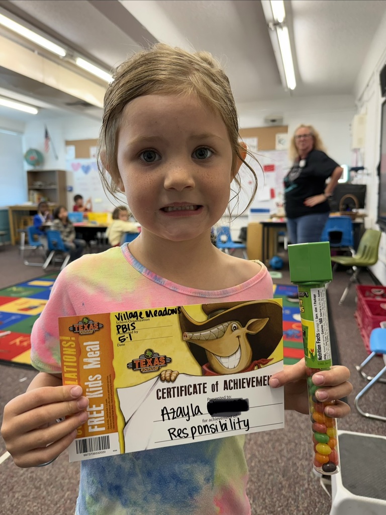 Students at Village Meadows work hard during the month of April to prove they are the most responsible!