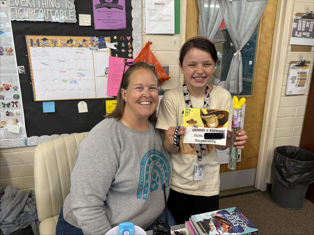 Students at Village Meadows work hard during the month of April to prove they are the most responsible!