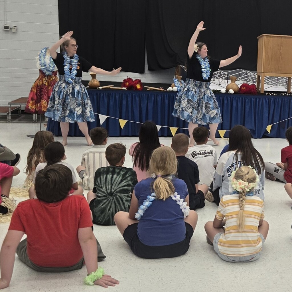 Hula dancing.