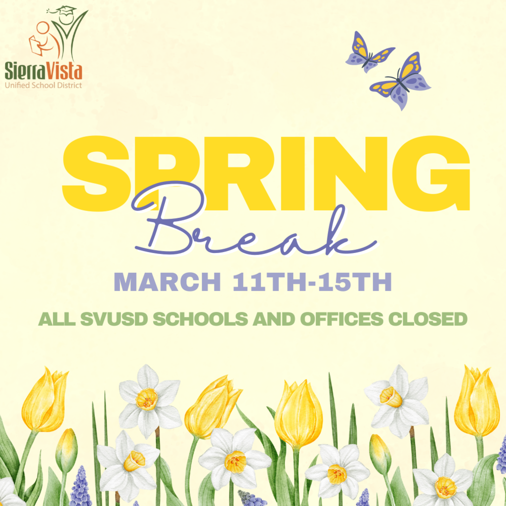 Spring Break March 11th-15th