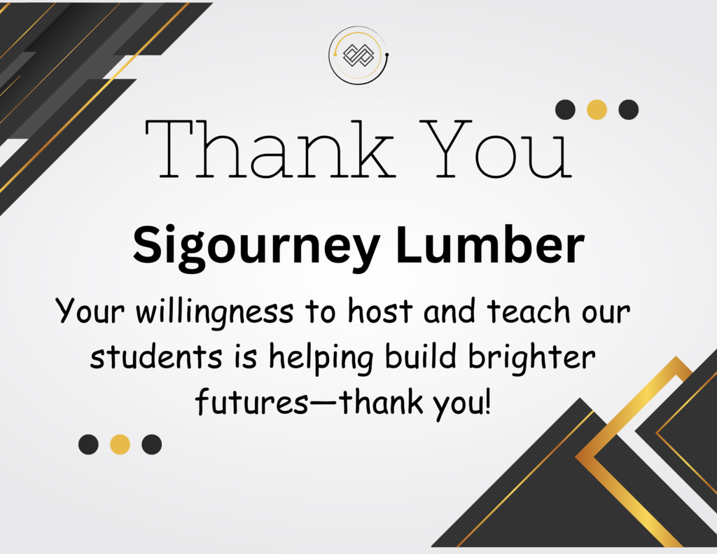 Thank you Sigourney Lumber