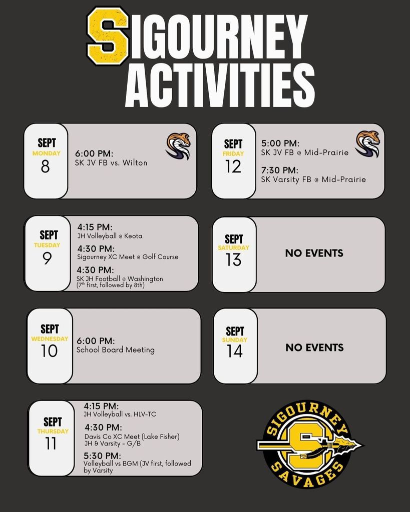 weekly activities