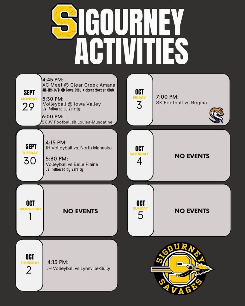 weekly activities