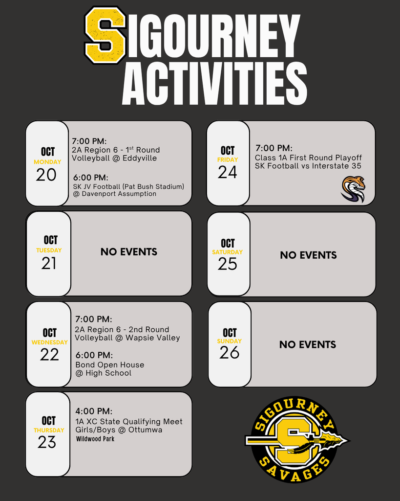weekly activities
