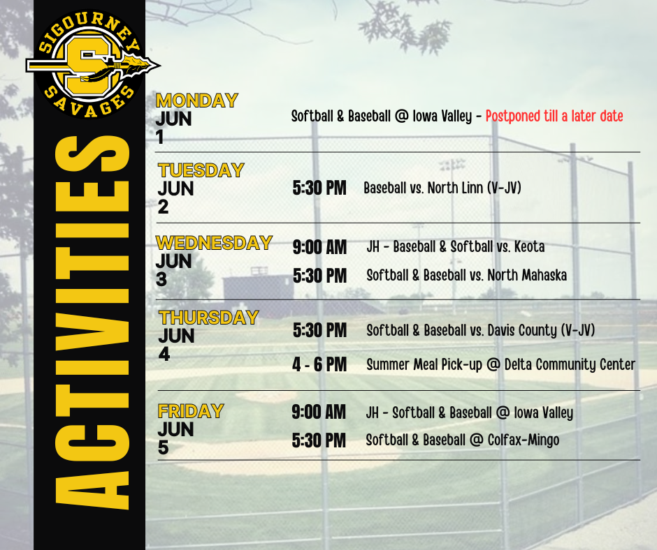 weekly activities