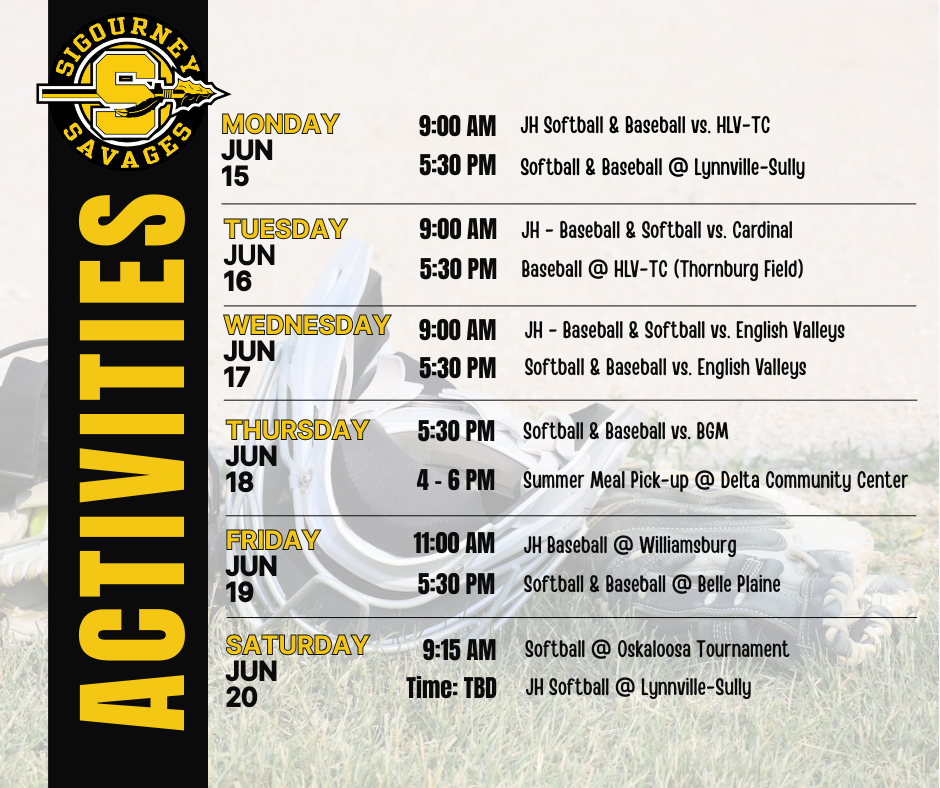weekly activities