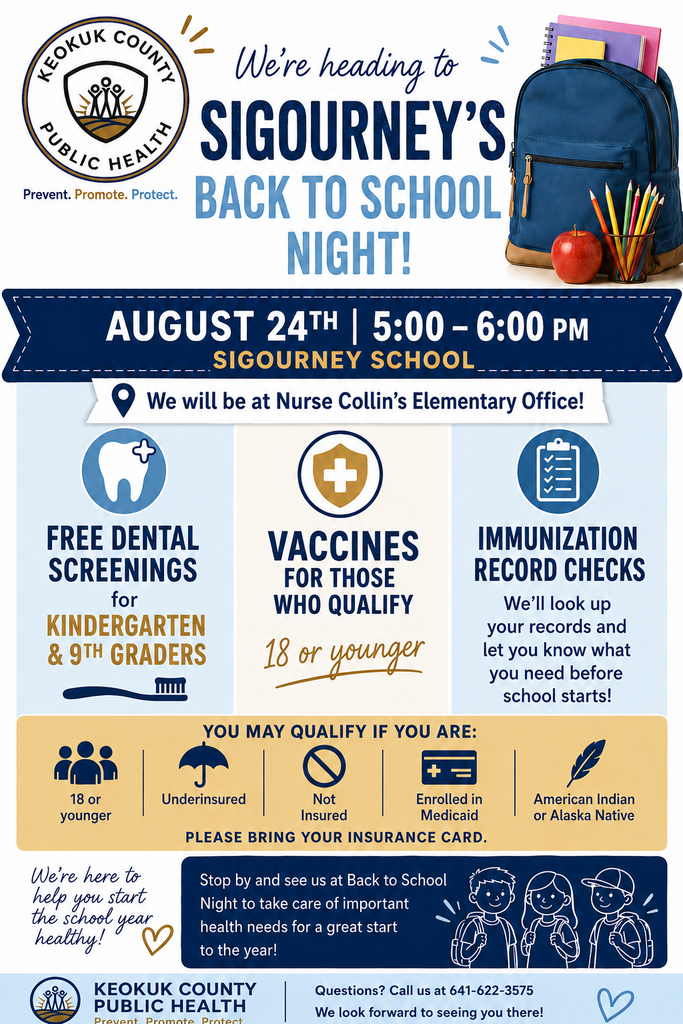 Health Events for Back to School