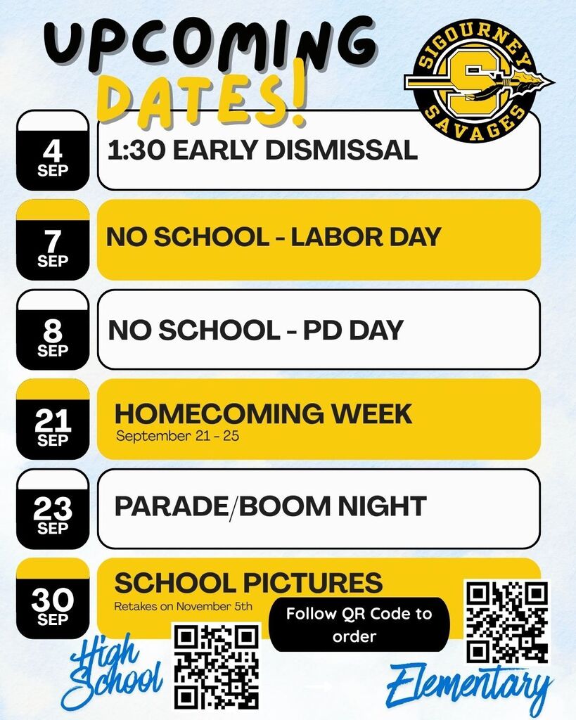 Important September Dates