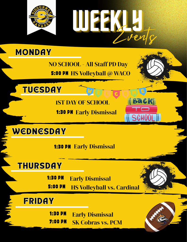 weekly activities