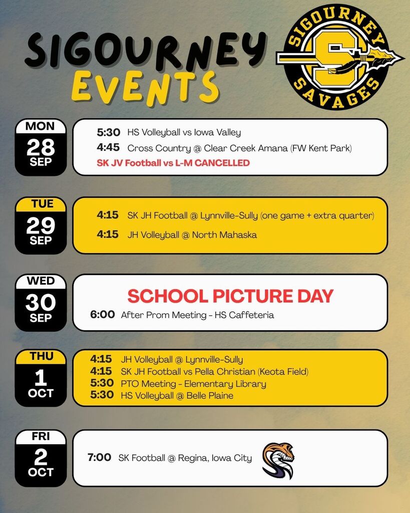 weekly activities